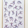Blank greetings card, Dancing Stripy People