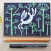 Blank greetings card, Cow Parsley Hare - Image 5