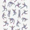 Blank greetings card, Dancing Stripy People - Image 2