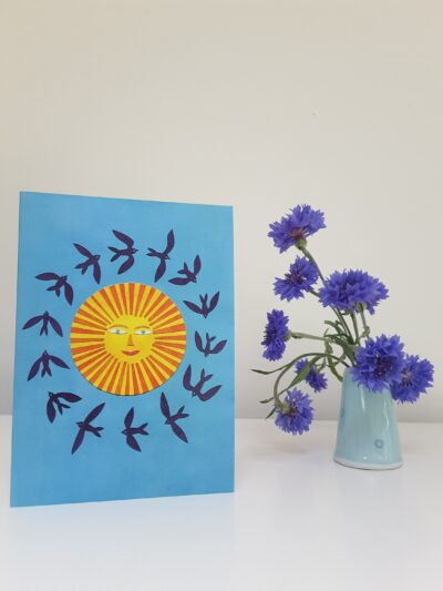 Blank Greetings Card 133 | Swooping Swallows - Image 5