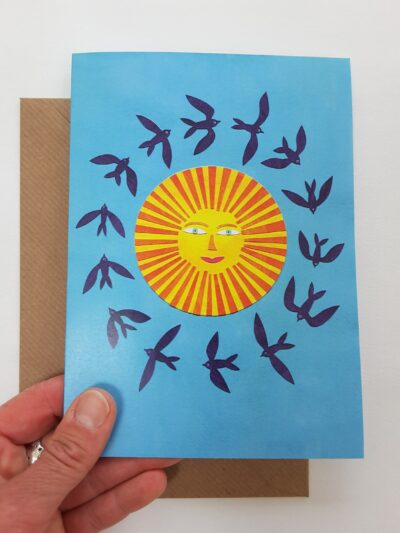 Blank Greetings Card 133 | Swooping Swallows - Image 3