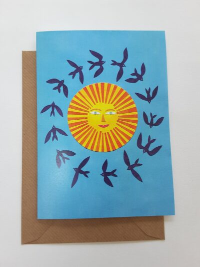 Blank Greetings Card 133 | Swooping Swallows
