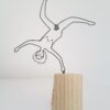 Humerous Quirky Naked Acrobat Lady Wire Sculpture