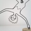 Humerous Quirky Naked Acrobat Lady Wire Sculpture - Image 6