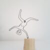 Humerous Quirky Naked Acrobat Lady Wire Sculpture - Image 7