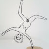 Humerous Quirky Naked Acrobat Lady Wire Sculpture - Image 3