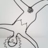 Humerous Quirky Naked Acrobat Lady Wire Sculpture - Image 2