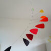 Red, Orange and Yellow Hanging Triangle Mobiles - Image 2